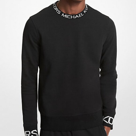 MICHAEL Kors Logo Tape Cotton Blend Sweater Large - Picture 1 of 5